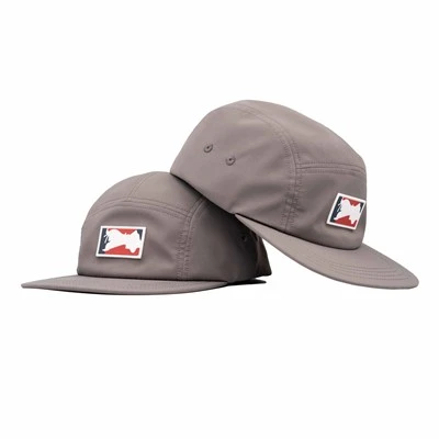 TCAP mukautettu 100 % puuvillakangas 5 paneeli asuntoauton hatut kumiset patch caps