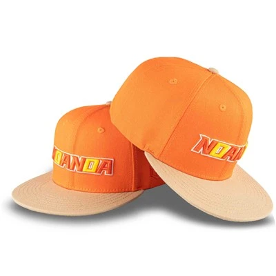 Oranssi kirjonta Snapback Cap